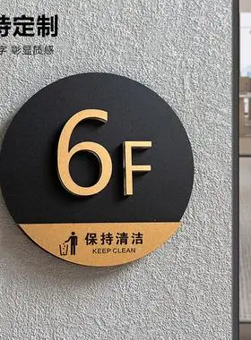楼层标识牌电梯号码牌亚克力索引牌