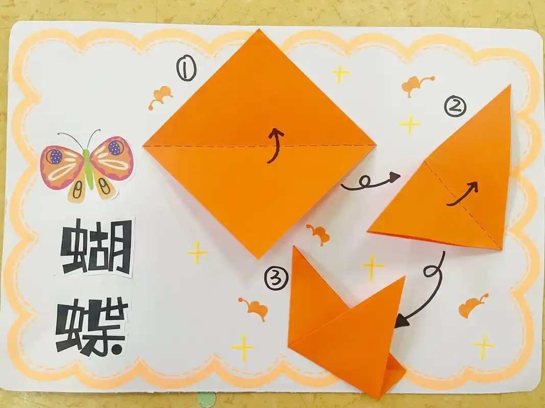 折纸步骤图 简单的折纸,适合小班