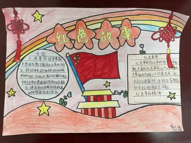 小学生六年级红色基因手抄报 小学生红色手抄报