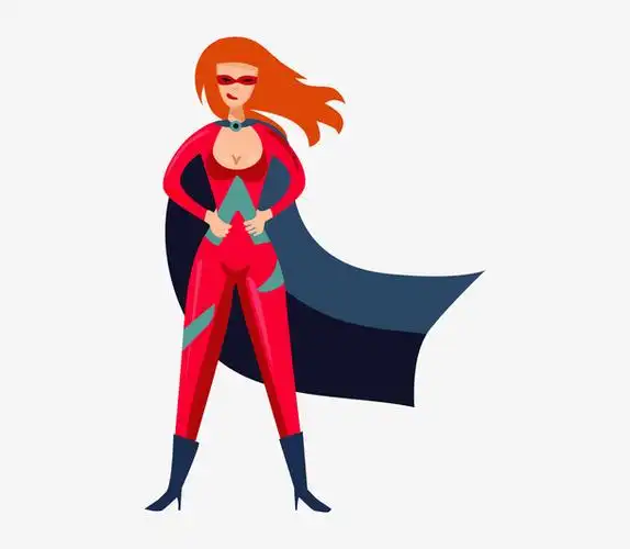 手绘卡通动画女超人飞侠