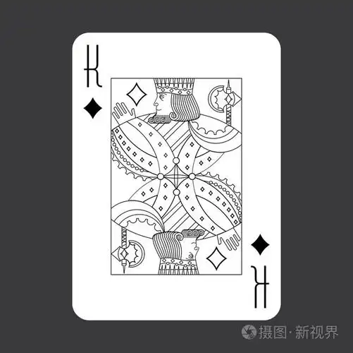 单扑克牌矢量: 王钻石插画-正版商用图片1kw4sd-摄图新视界
