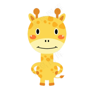 卡通形象元素小狗羊小鸟长颈鹿小动物epsai矢量模版下载