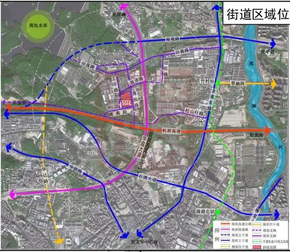 项目位于龙华区福城街道南部,邻近城市主干路华观大道.