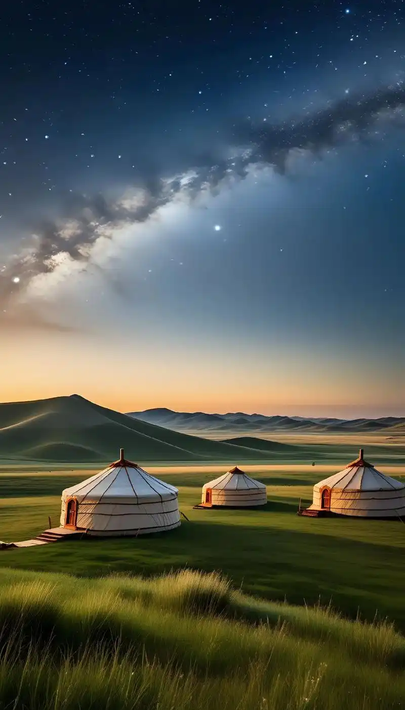 风吹草低见牛羊,内蒙古大草原,是自由的天堂.无边的绿野,湛蓝的天空