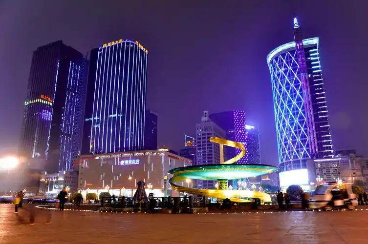 成都 天府广场 夜景