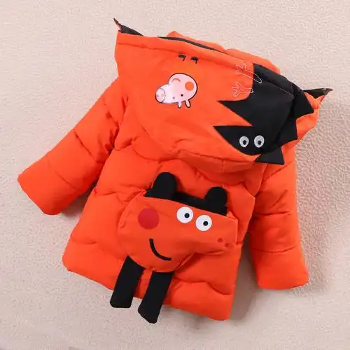 反季儿童冬装童装羽绒棉服宝宝卡通小猪棉袄普通外套