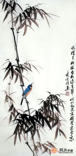 国画竹子 古典诗人郑晓京笔下的水墨画竹子