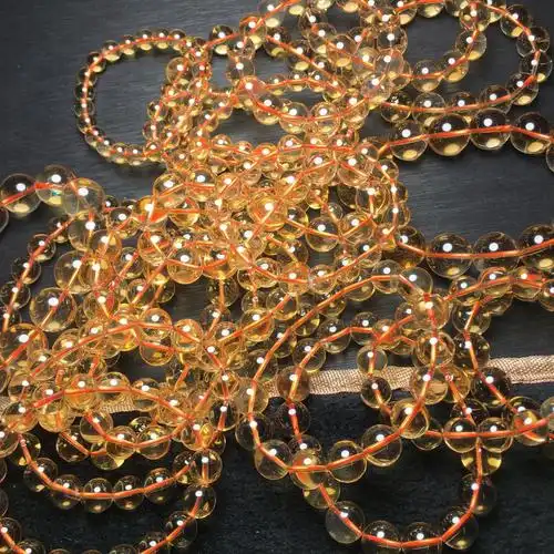 顶级黄水晶暴力黄晶体超级干净