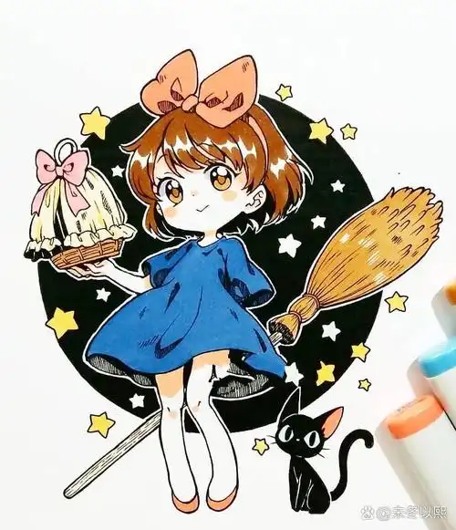 动漫人物 | 初级课程·马克笔手绘·人物临摹