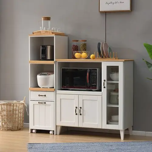 【最新折扣价479元】实木餐边柜现代简约碗柜厨房收纳