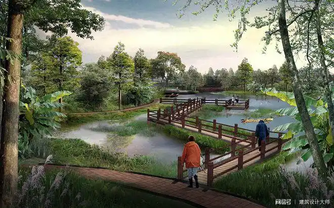 湿地公园景观设计效果图广东建科园林景观