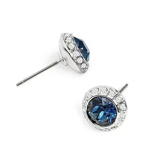 swarovski施华洛世奇正品耳钉女墨兰绿色水晶耳饰