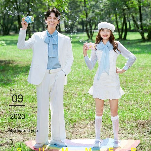 影楼主题婚纱摄影服装情侣写真外景旅拍街拍文艺拍照礼服2021新款