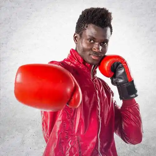 黑人_拳击_男人_拳击手套_高清图片_全景视觉