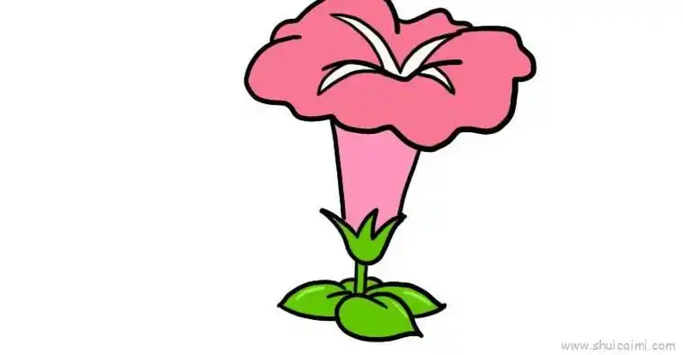 喇叭花儿童画怎么画 喇叭花简笔画顺序