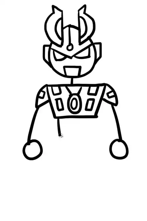 学画奥特曼火柴人简笔画卡通漫画教程