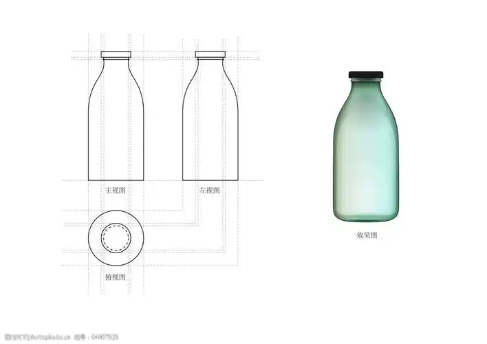 奶瓶三视图