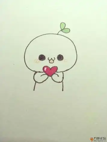 长草颜团子简笔画长草颜团子简笔画图片