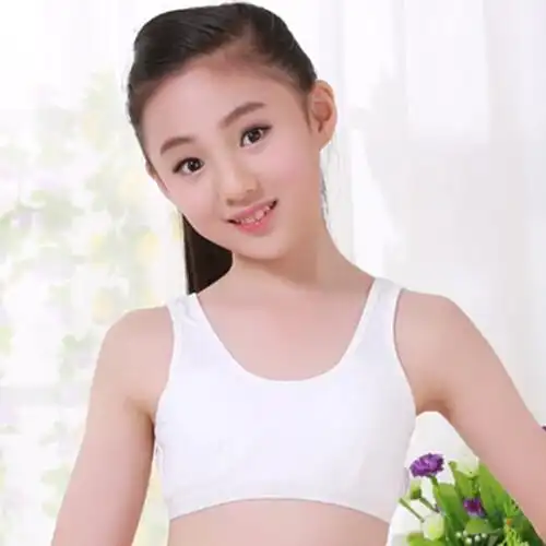 女童发育期文胸小学生内衣小背心棉少女女孩抹胸衣儿童白色裹胸