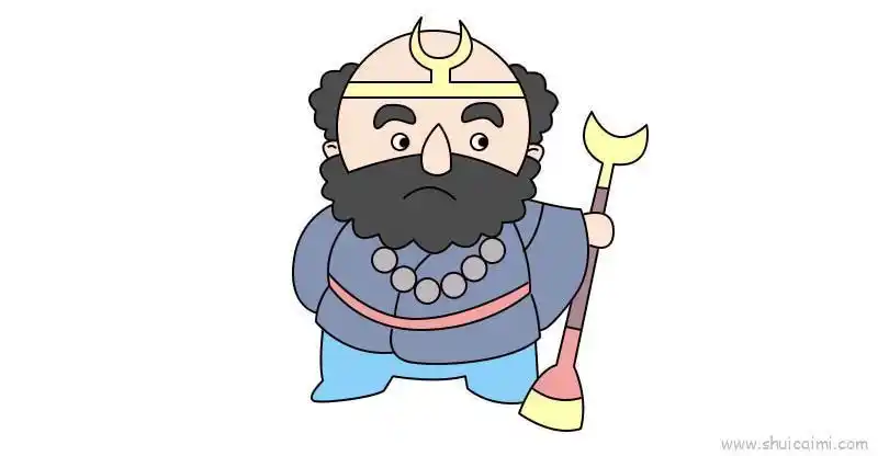 西游记中沙僧的简笔画