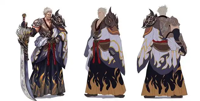 三国杀英雄传角色设计三视图