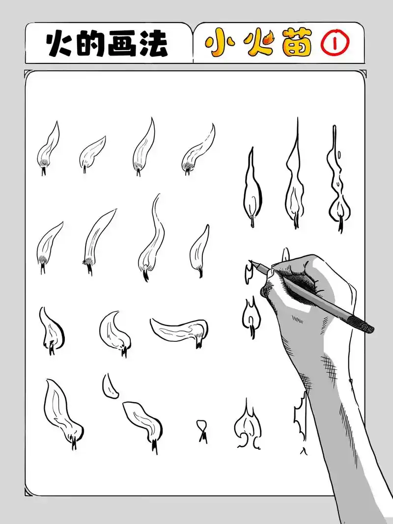 绘画打卡 | 小火苗的画法①.#procreate绘画 #i - 抖音