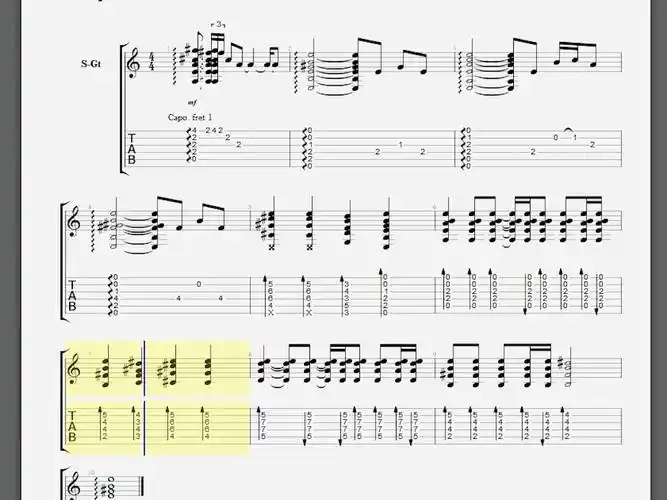 【吉他谱】扒了下ほんのちょっぴり