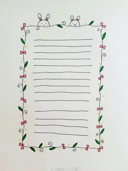 简单又漂亮手绘-花边每天学一幅简笔画--100种花纹边框手帐和手抄素材