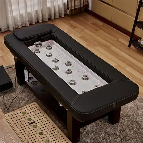 按摩远红外线全自动艾灸理疗实木家用养生无烟按摩床熏蒸美容艾灸