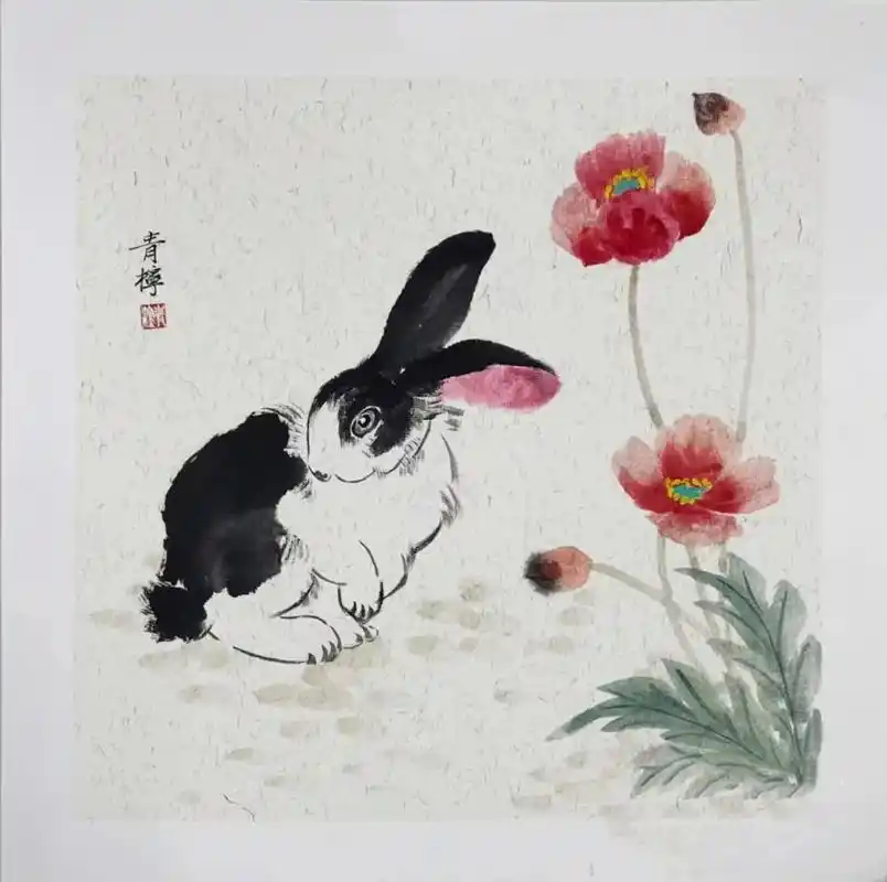国画兔子92|《茕兔傍地顾迷离》1