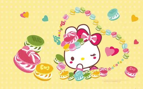 可爱马卡龙兔子卡通图片电脑壁纸_卡通动漫_壁纸下载_美桌网