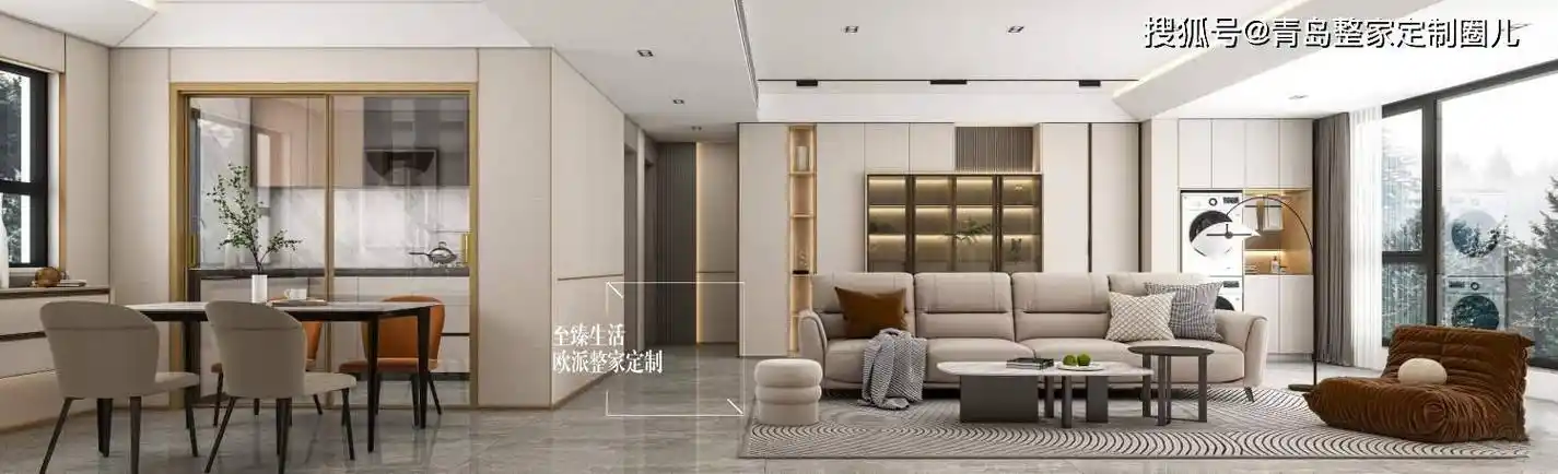 欧派整屋定制家具效果图_采用织云印象系列 奶油风装修温馨治愈_衣柜