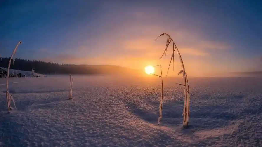 超美冬季雪景图片电脑壁纸