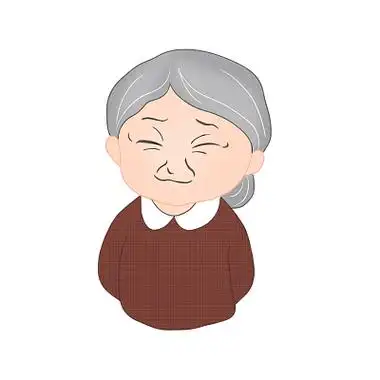 老人奶奶头像慈祥笑容png素材老人头像元素