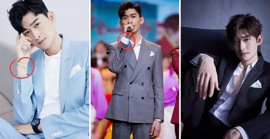 还有网友发现张翰最近戴着的手链是郑爽同款,是他当年送给郑爽的.