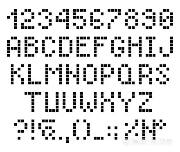 像素点字母和数字, 字母, 字体