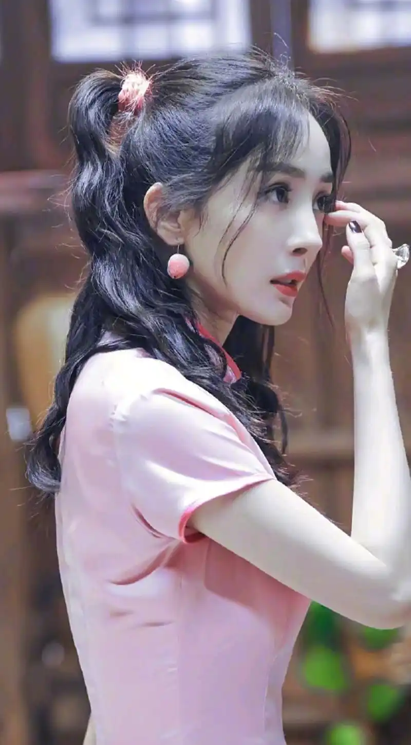 杨幂,双马尾造型,青春萌动