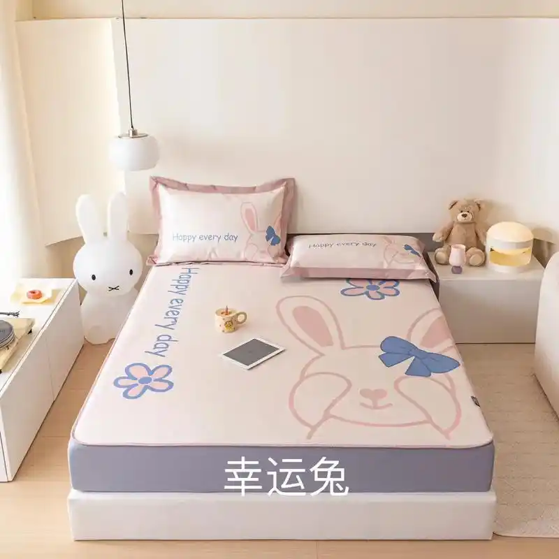 床笠款卡通版养生席#夏季必备 #凉席 - 抖音