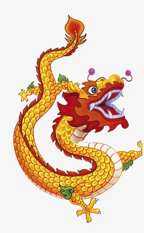 卡通龙头简笔画彩色