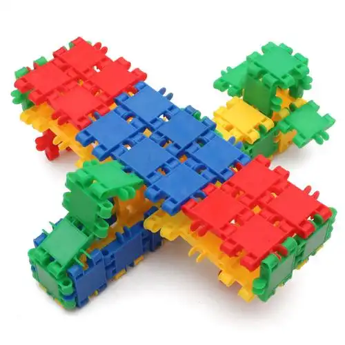 嘟嘟方块轮子塑料积木儿童品质拼插类益智积木厂家直销淘宝专供