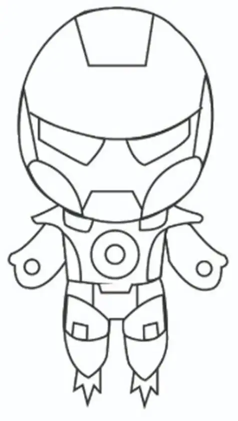 q版人物简笔画钢铁侠复仇者联盟钢铁侠简笔钢铁侠简笔画怎么画钢铁侠