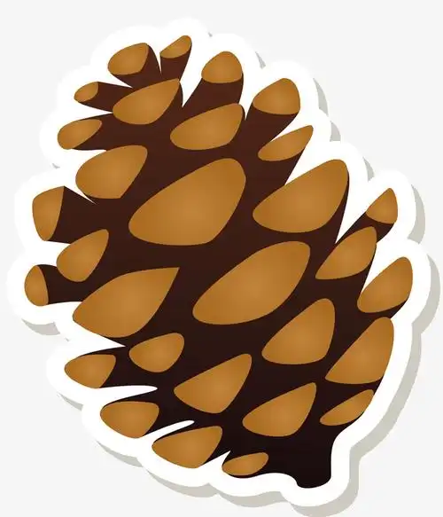 稀疏的卡通矢量松果