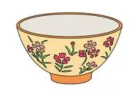 青花瓷碗简笔画