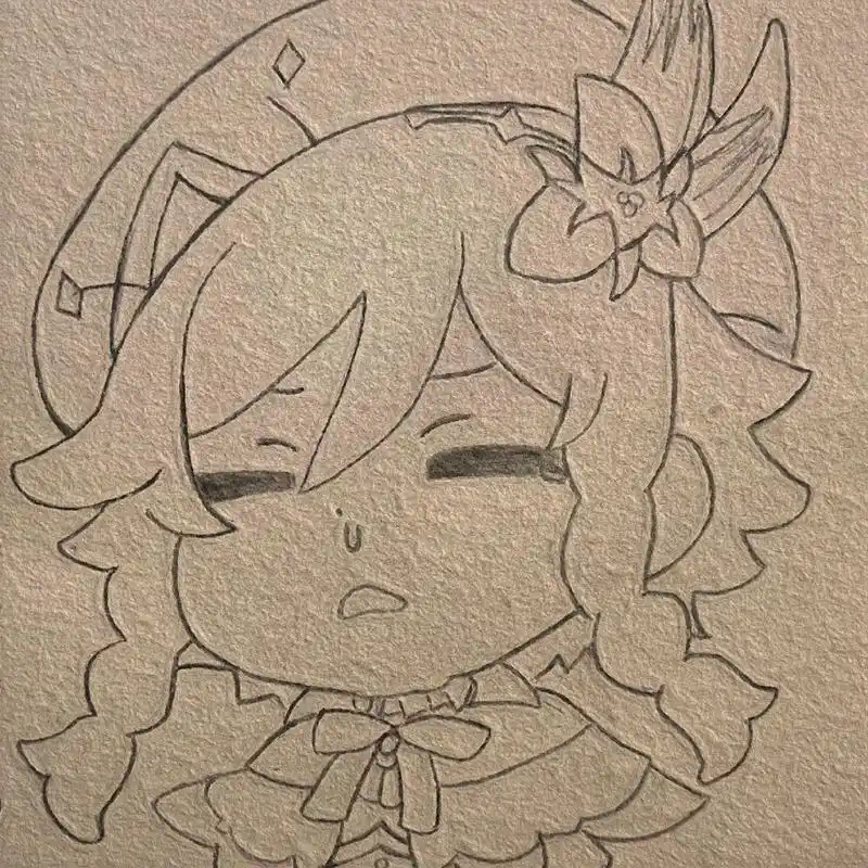 临摹 #画画 #原神 #温迪#艾特你想艾特的人 - 抖音