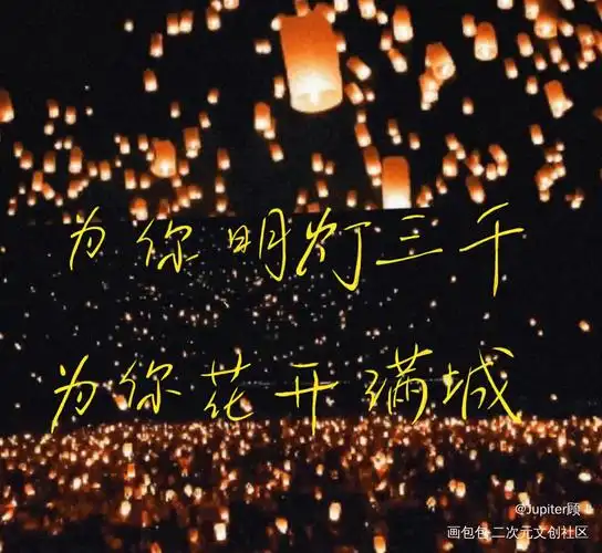 为你明灯三千为你花开满城