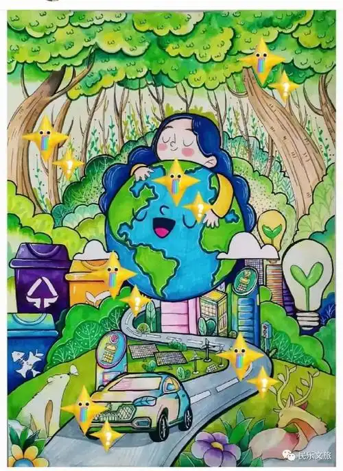 县图书馆举办"我心中的环保"创意美术活动