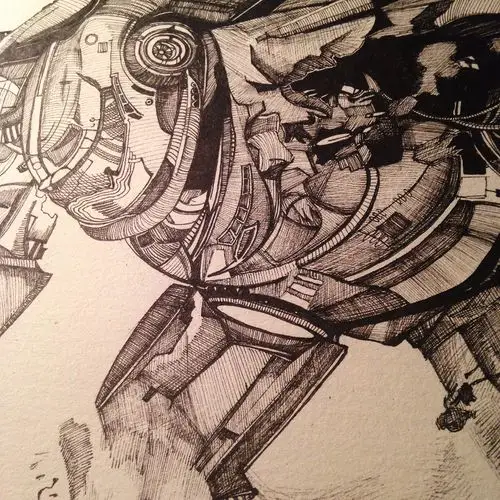 环太平洋机甲战士手绘有细节和过程图18p