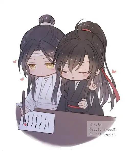 魔道祖师#忘羡的甜蜜日常,q版好可爱!