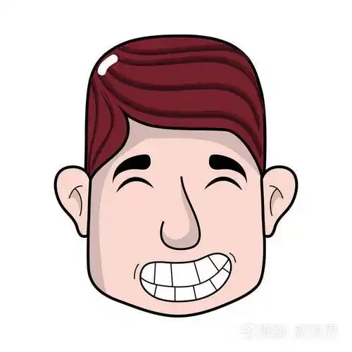 带脸发型矢量图的人头