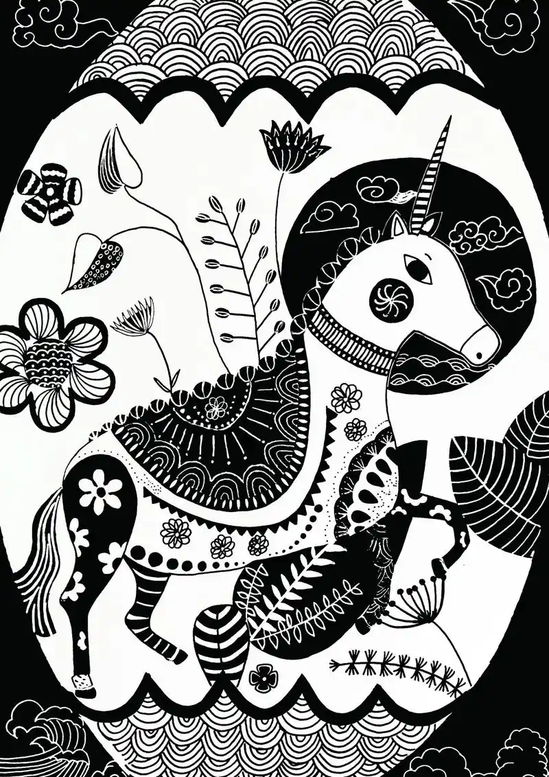 创想类黑白线描素材,练手用特别实用!